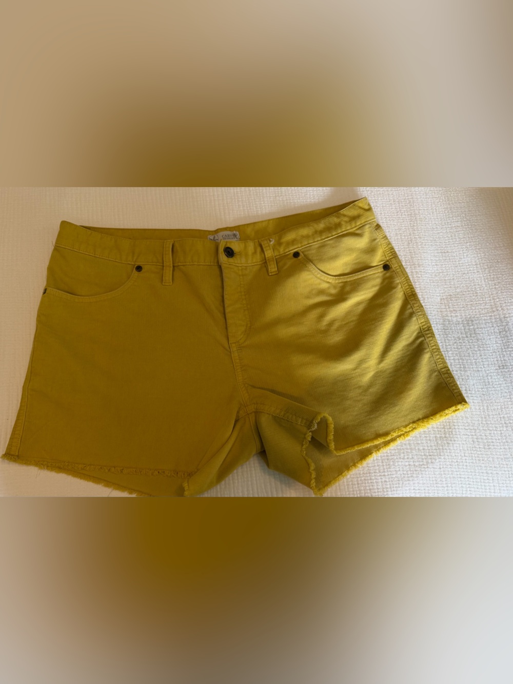 Carve Designs Oahu Shorts mustard yellow color Size 12